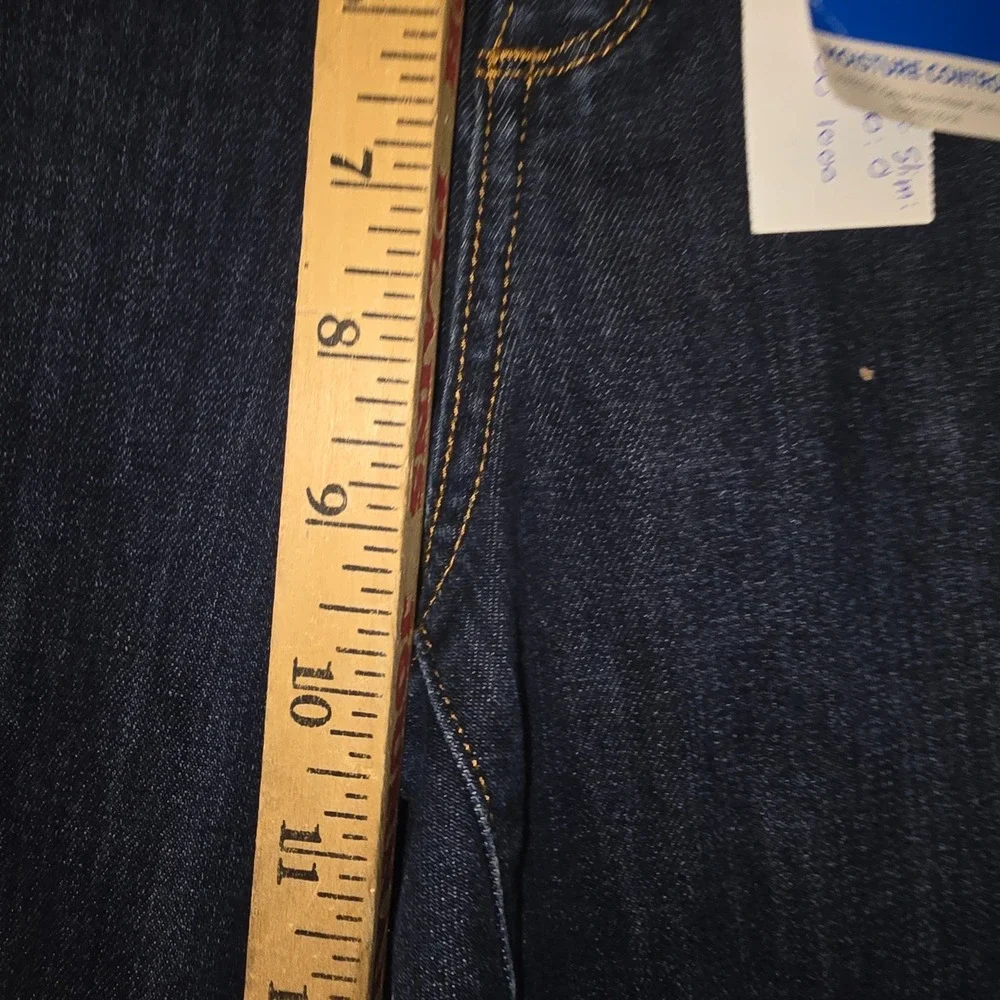 Eddie Bauer Slim Straight Jeans 0 Womens Dark Travex Sorbtek High Rise Curvy